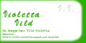 violetta vild business card